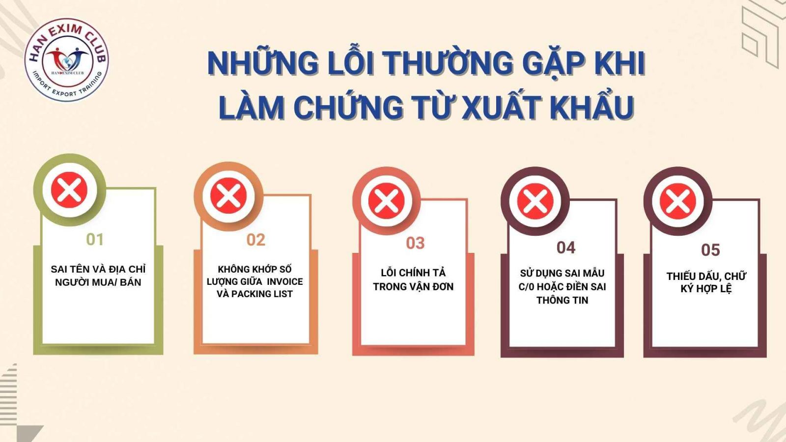 Các lỗi thường gặp khi làm chứng từ xuất nhập khẩu