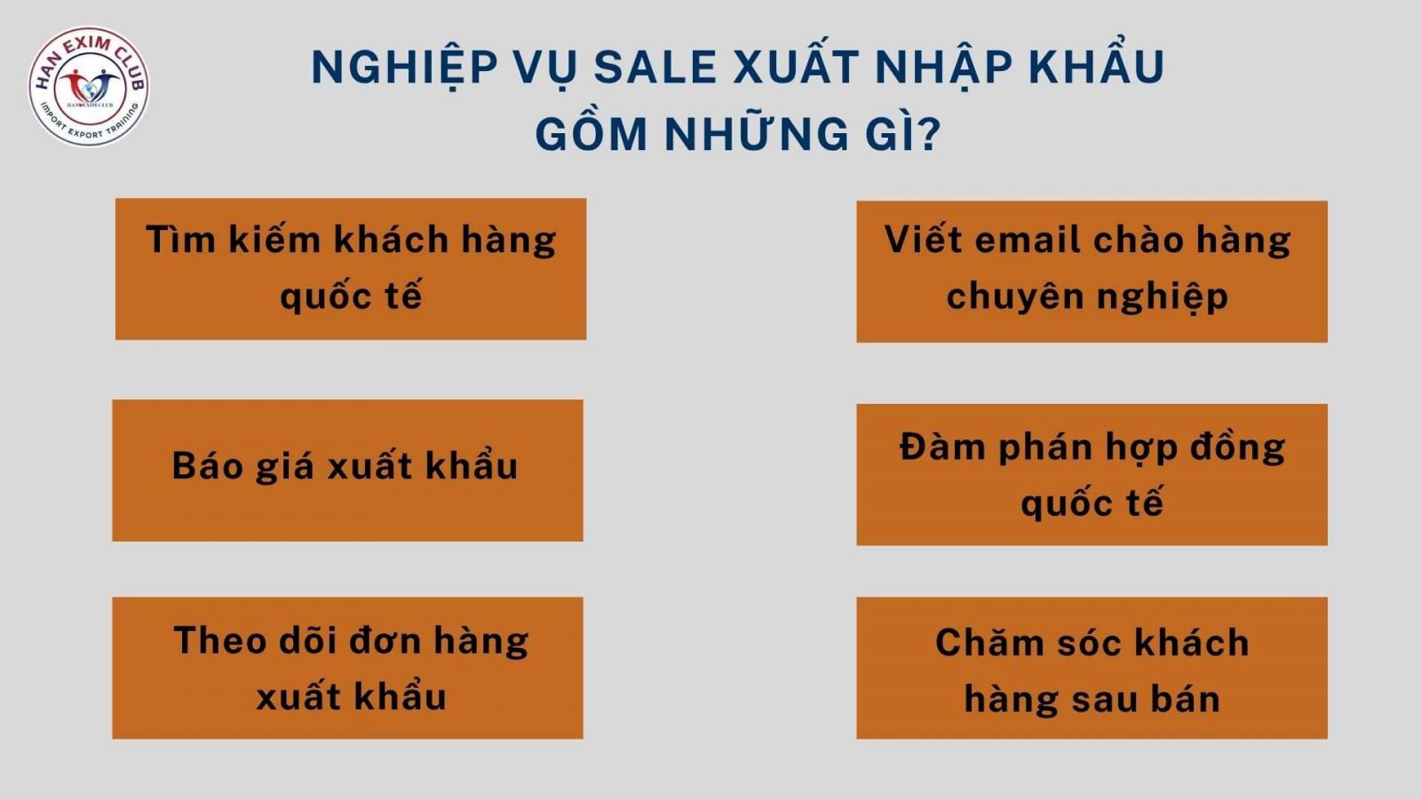 Nghiệp vụ sale xuất nhập khẩu gồm những gì