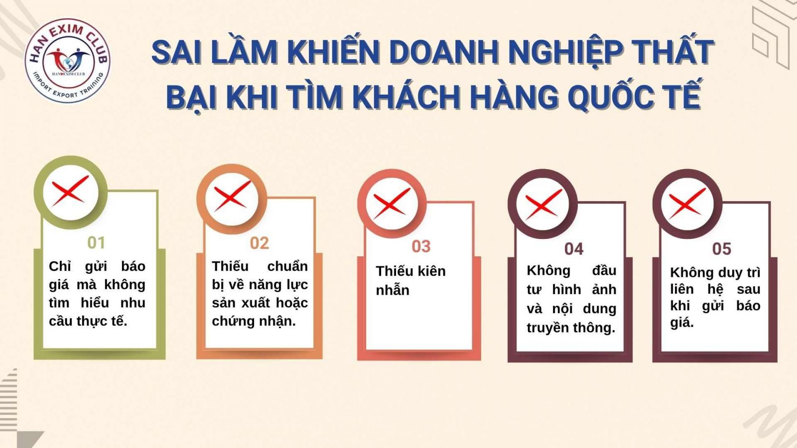 Những sai lầm khi tìm khách hàng quốc tế